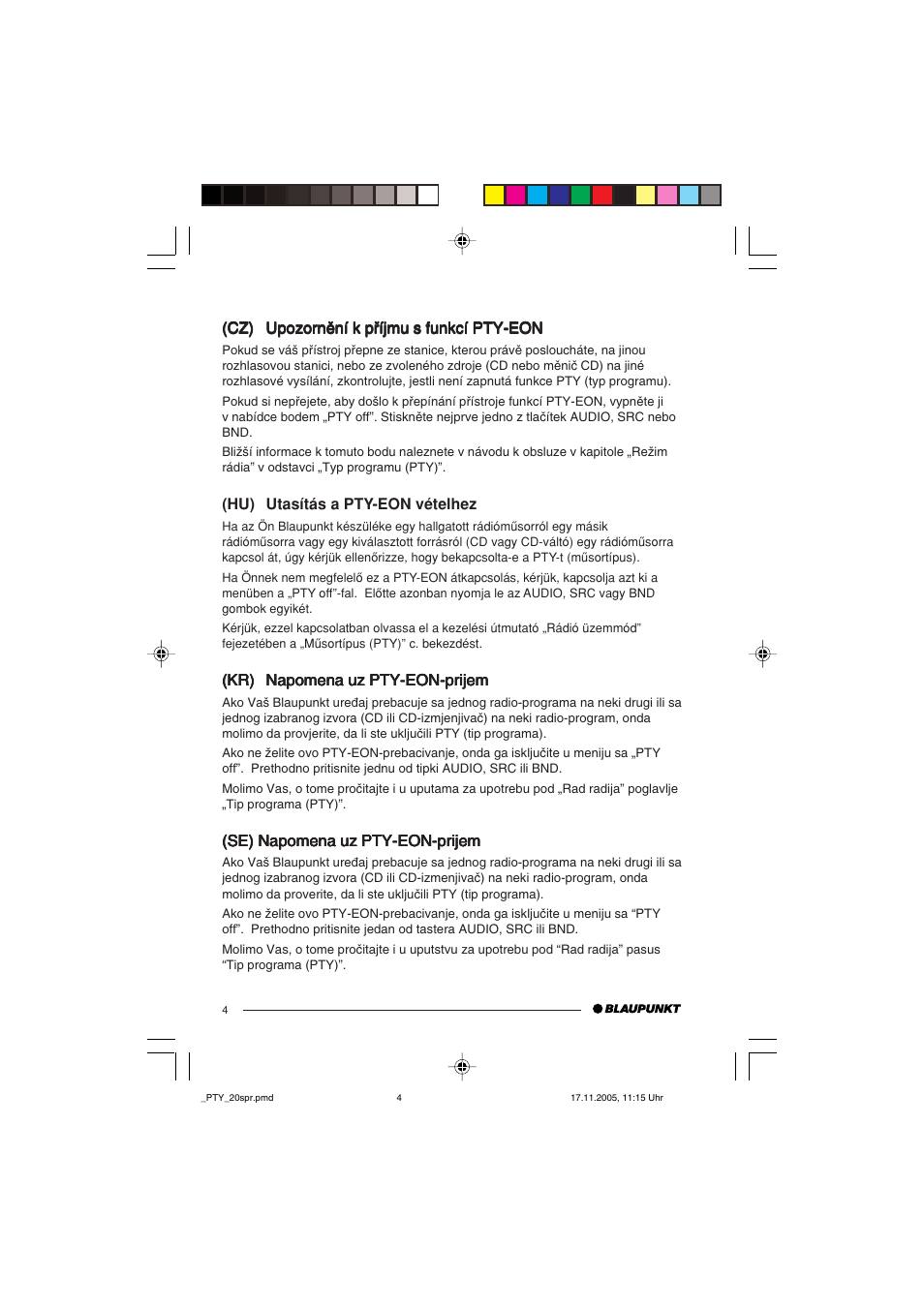 Blaupunkt BARCELONA MP35 User Manual | Page 39 / 41