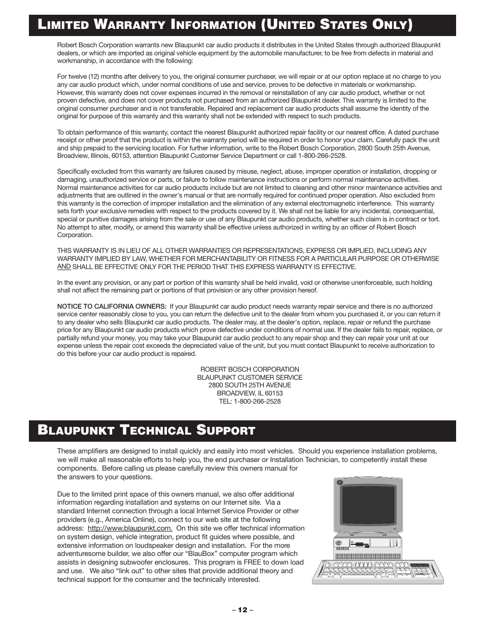 Blaupunkt MPA160us User Manual | Page 12 / 13