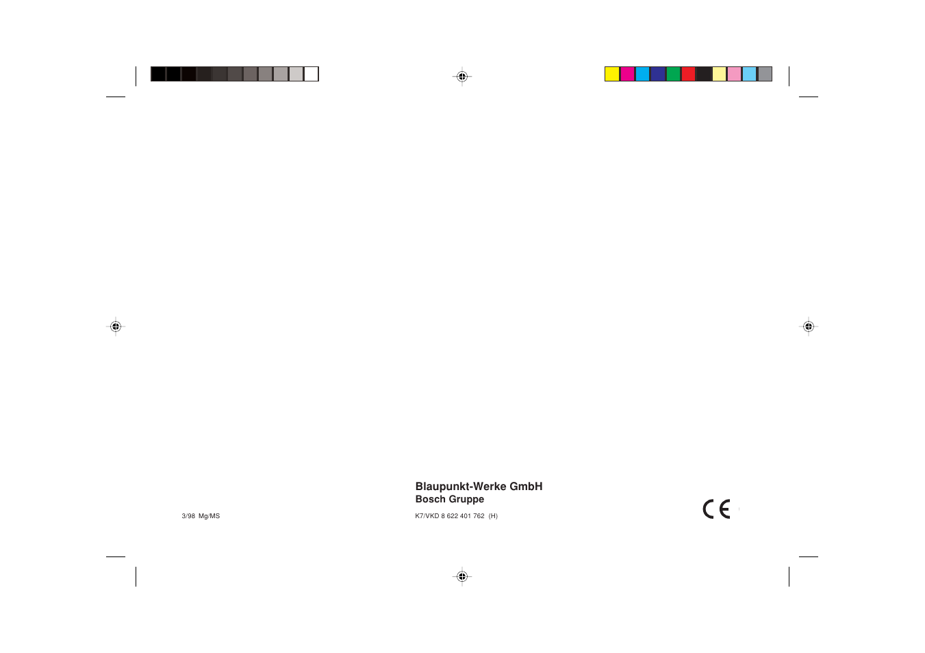 Blaupunkt-werke gmbh | Blaupunkt COBURG RCR 168 User Manual | Page 21 / 21