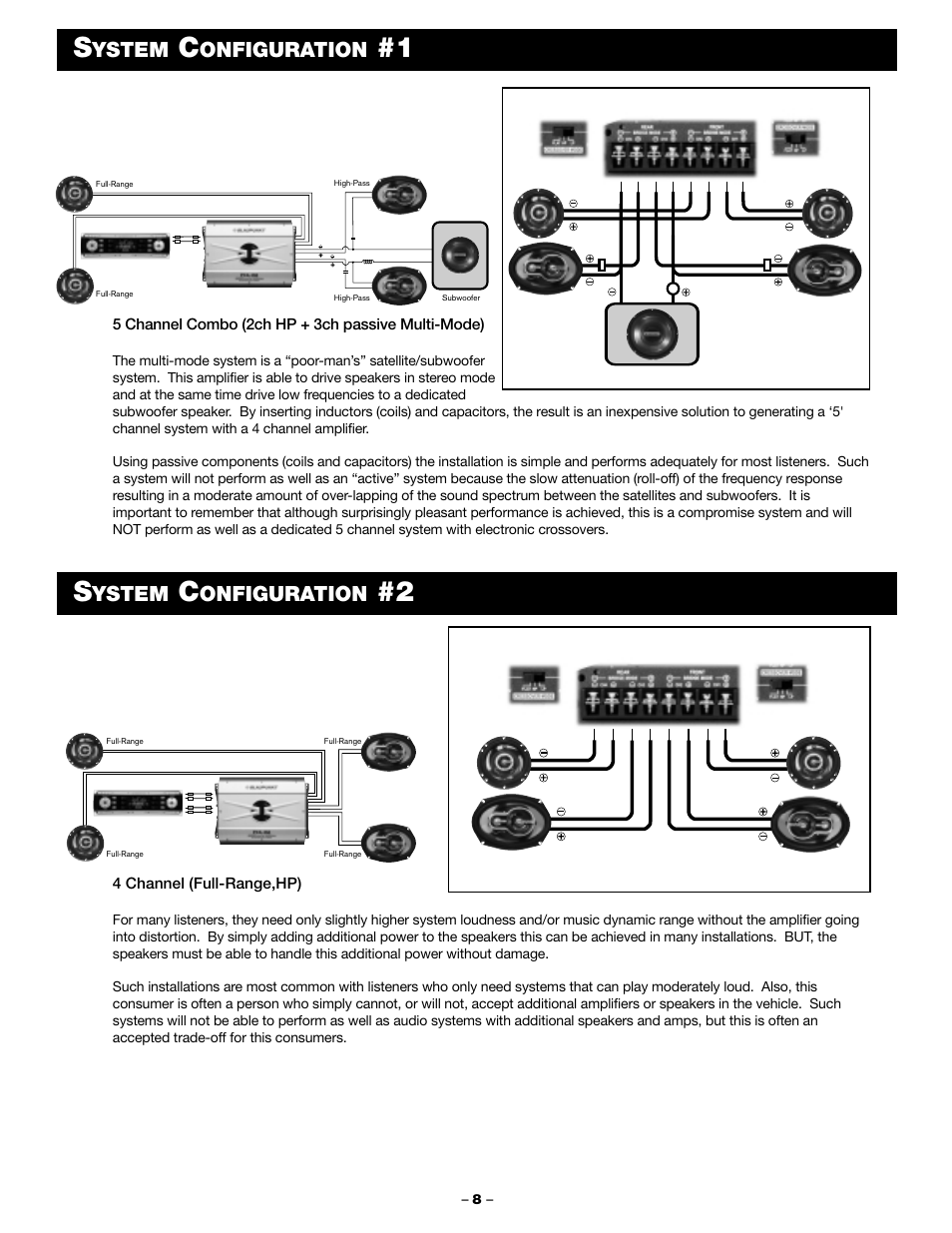 Ystem, Onfiguration | Blaupunkt PCA 450 User Manual | Page 10 / 44