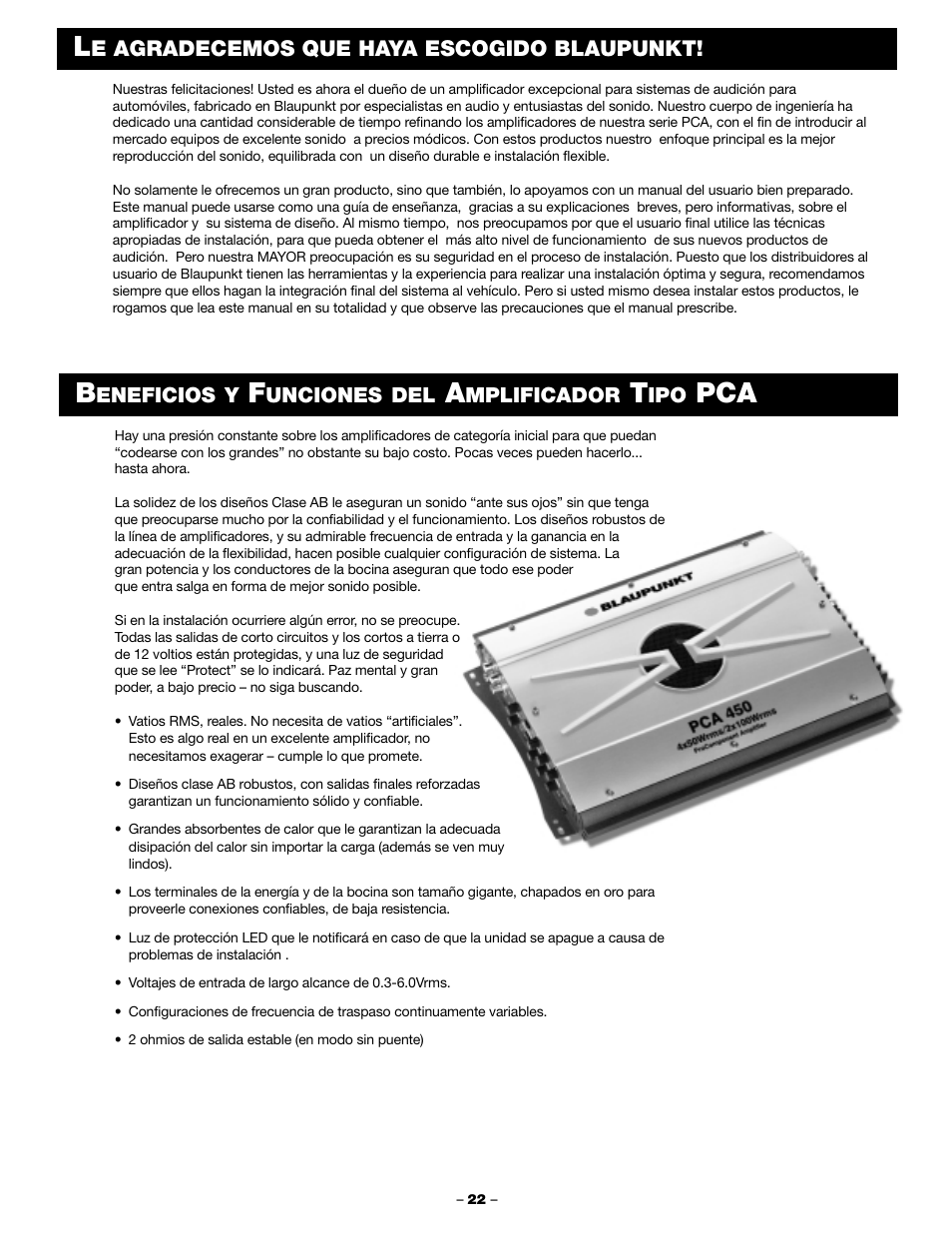 Blaupunkt PCA 450 User Manual | Page 24 / 44