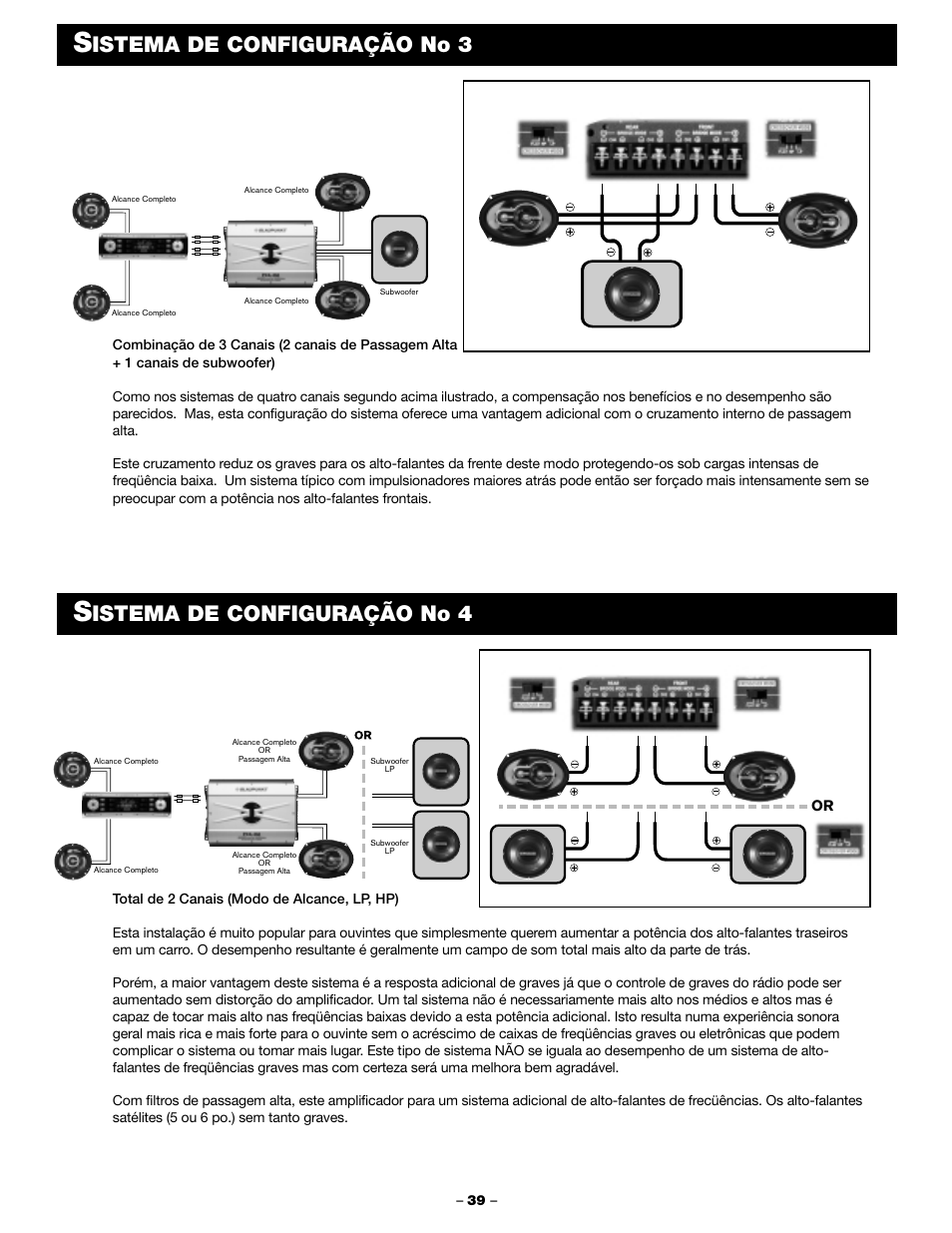 Istema de configuração no 3, Istema de configuração no 4 | Blaupunkt PCA 450 User Manual | Page 41 / 44