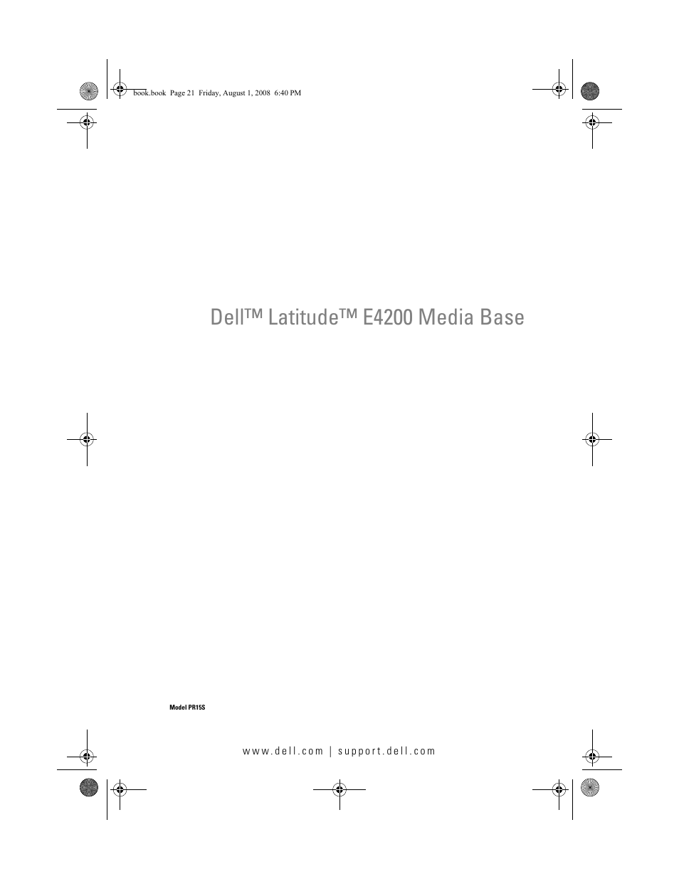 Dell™ latitude™ e4200 media base | Dell Latitude E4200 (Late 2008) User Manual | Page 23 / 122