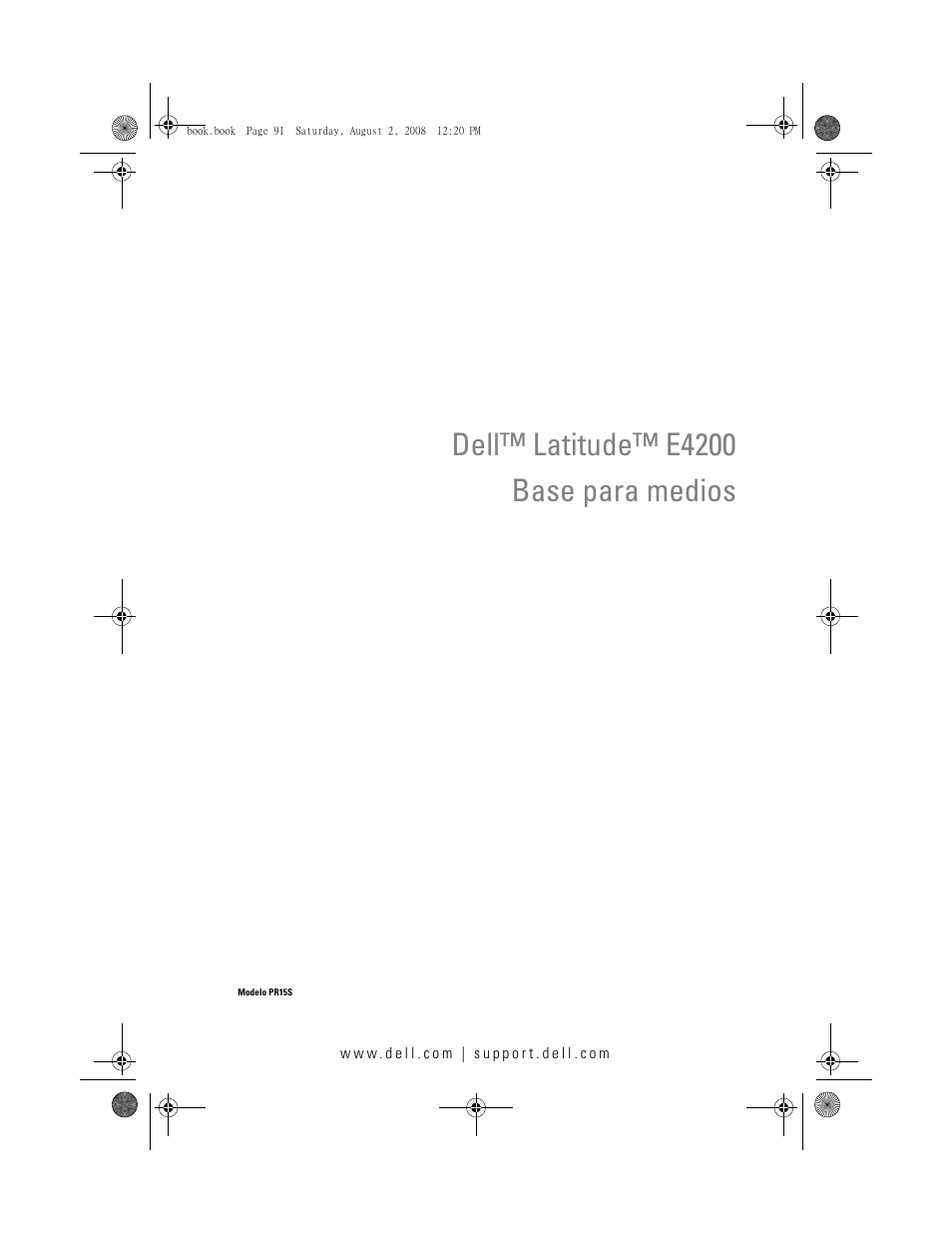 Dell™ latitude™ e4200 base para medios | Dell Latitude E4200 (Late 2008) User Manual | Page 93 / 122