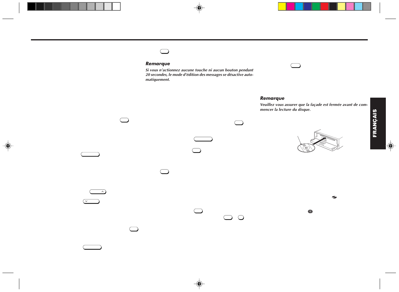 Mode de démonstration, Utilisation du lecteur cd | Blaupunkt DM2000 User Manual | Page 21 / 53