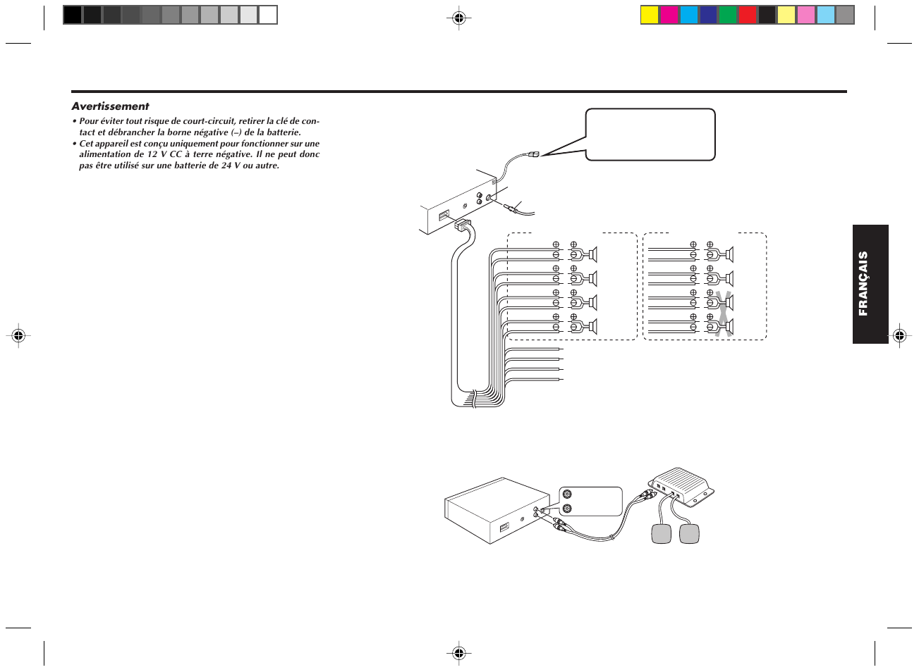 Branchements, Méthode de branchement attention | Blaupunkt DM2000 User Manual | Page 25 / 53