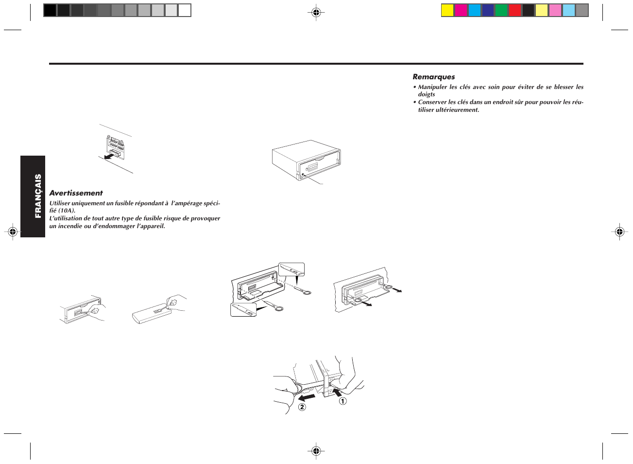 Entretien, Remplacement du fusible, Nettoyage des connecteurs | Retour aux réglages initiaux, Retrait de l’autoradio | Blaupunkt DM2000 User Manual | Page 26 / 53