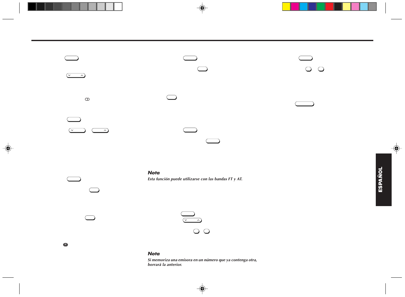 Recepción de emisoras, Búsqueda automática de emisoras 1, Sintonización manual 1 | Exploración de emisoras 1, Exploración de emisoras preseleccionadas 1, Selector de sintonización local/distante (lo/dx) | Blaupunkt DM2000 User Manual | Page 32 / 53