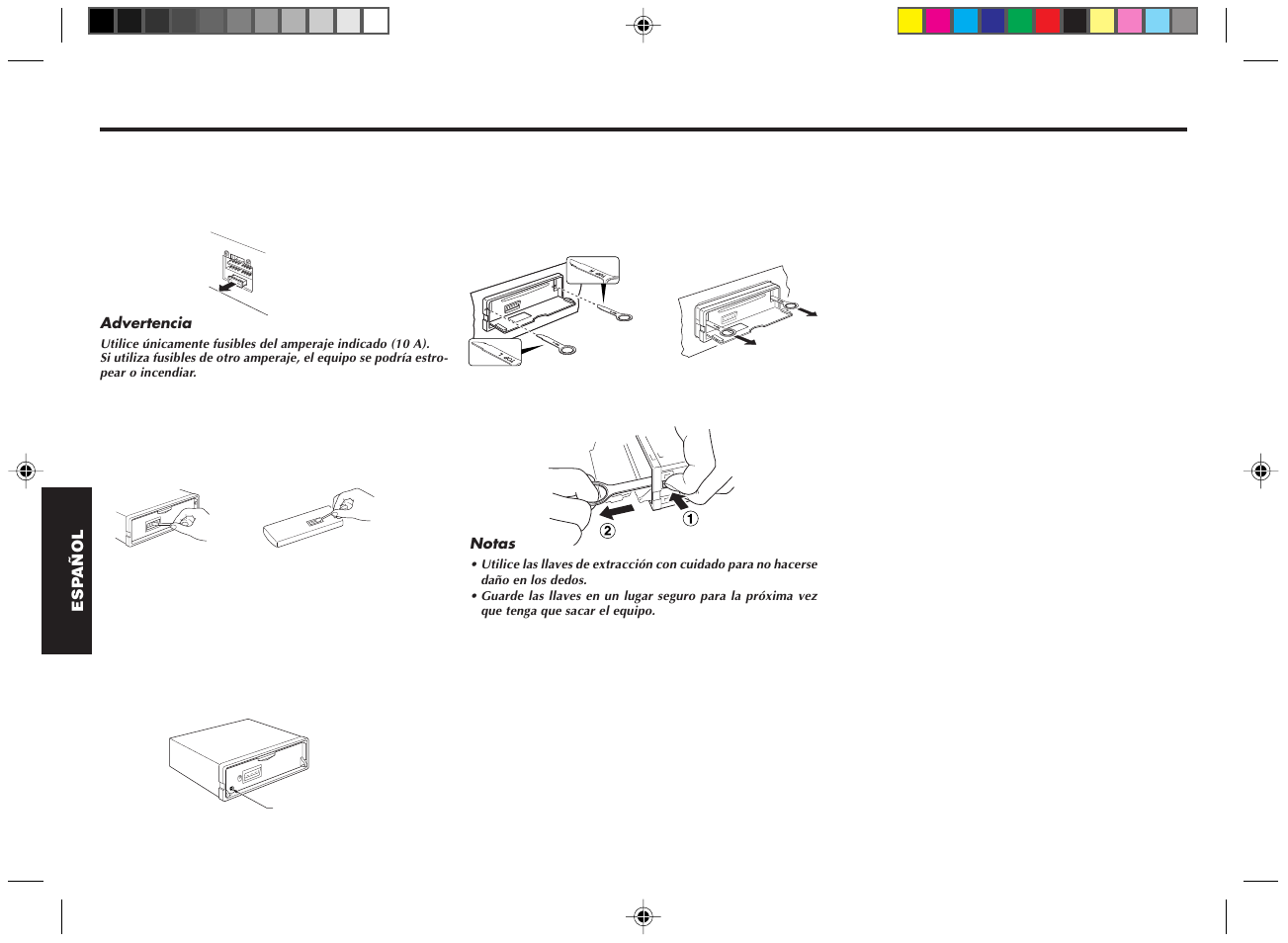 Mantenimiento, Cómo cambiar el fusible, Cómo limpiar los conectores | Cómo recuperar la configuración inicial, Cómo sacar la unidad | Blaupunkt DM2000 User Manual | Page 39 / 53