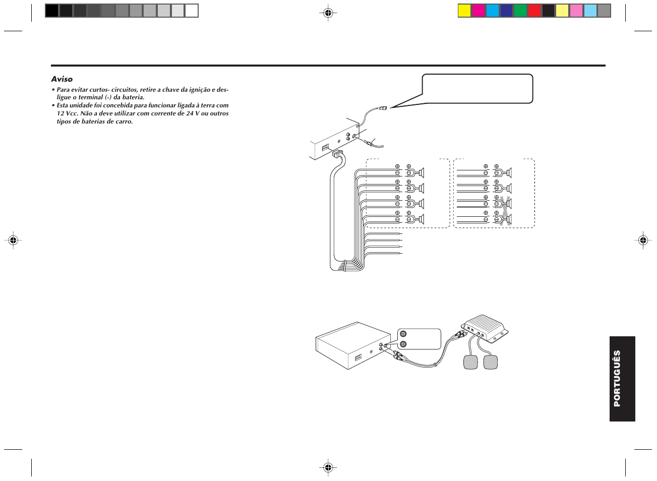 Ligações, Procedimento de ligação cuidado | Blaupunkt DM2000 User Manual | Page 51 / 53