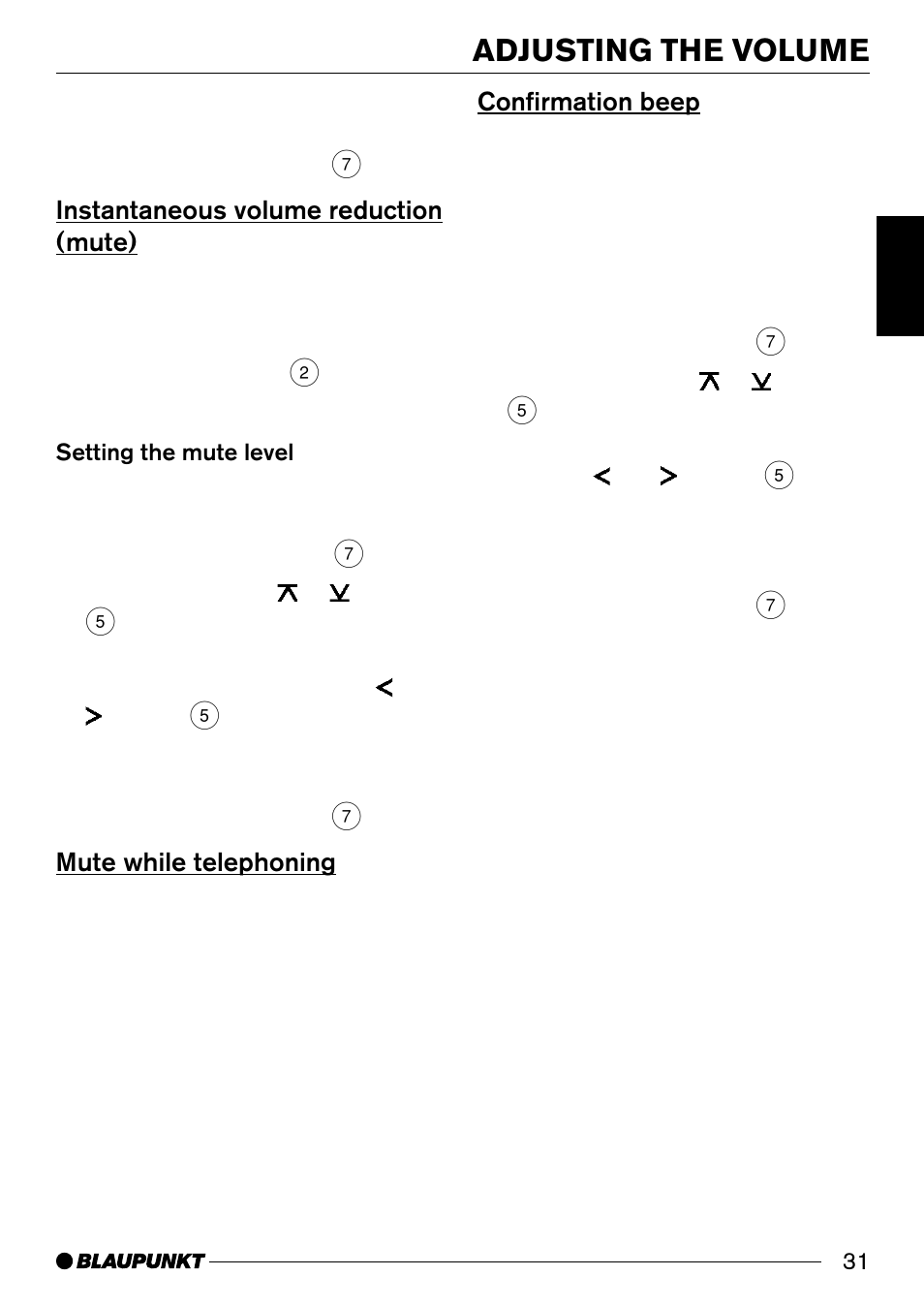 Adjusting the volume | Blaupunkt CD33 User Manual | Page 10 / 25