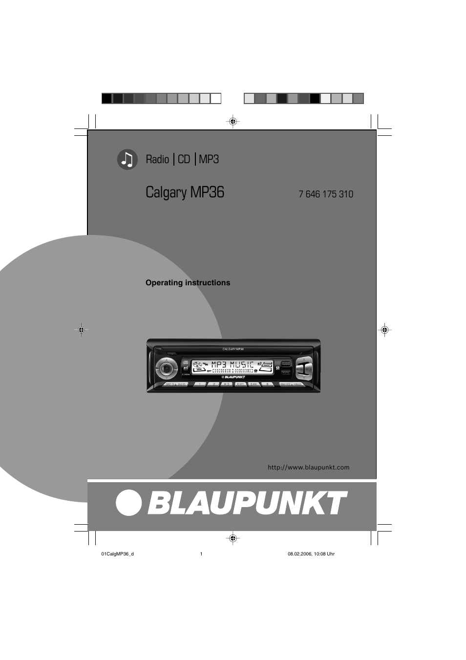 Blaupunkt CALGARY MP36 User Manual | 31 pages