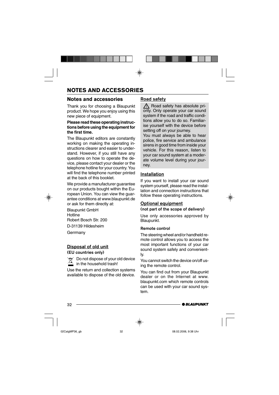 Blaupunkt CALGARY MP36 User Manual | Page 5 / 31