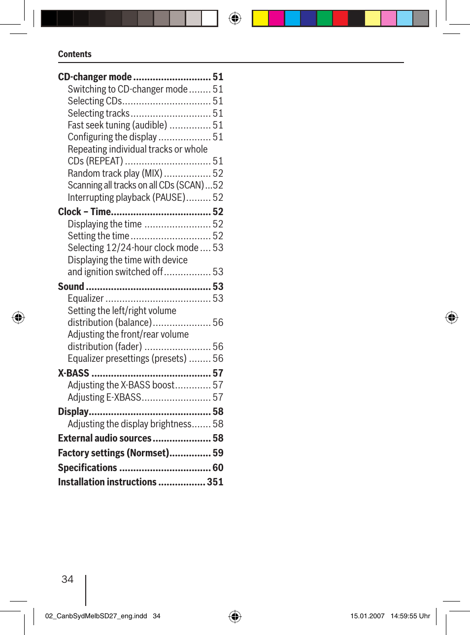 Blaupunkt CANBERRA 7 647 523 310 User Manual | Page 5 / 45