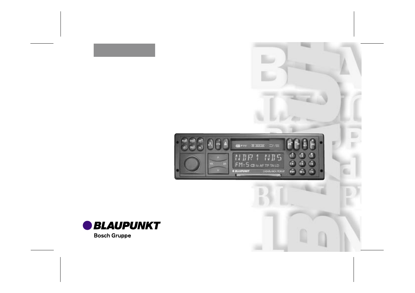 Blaupunkt CASABLANCA RCM 85 User Manual | 20 pages