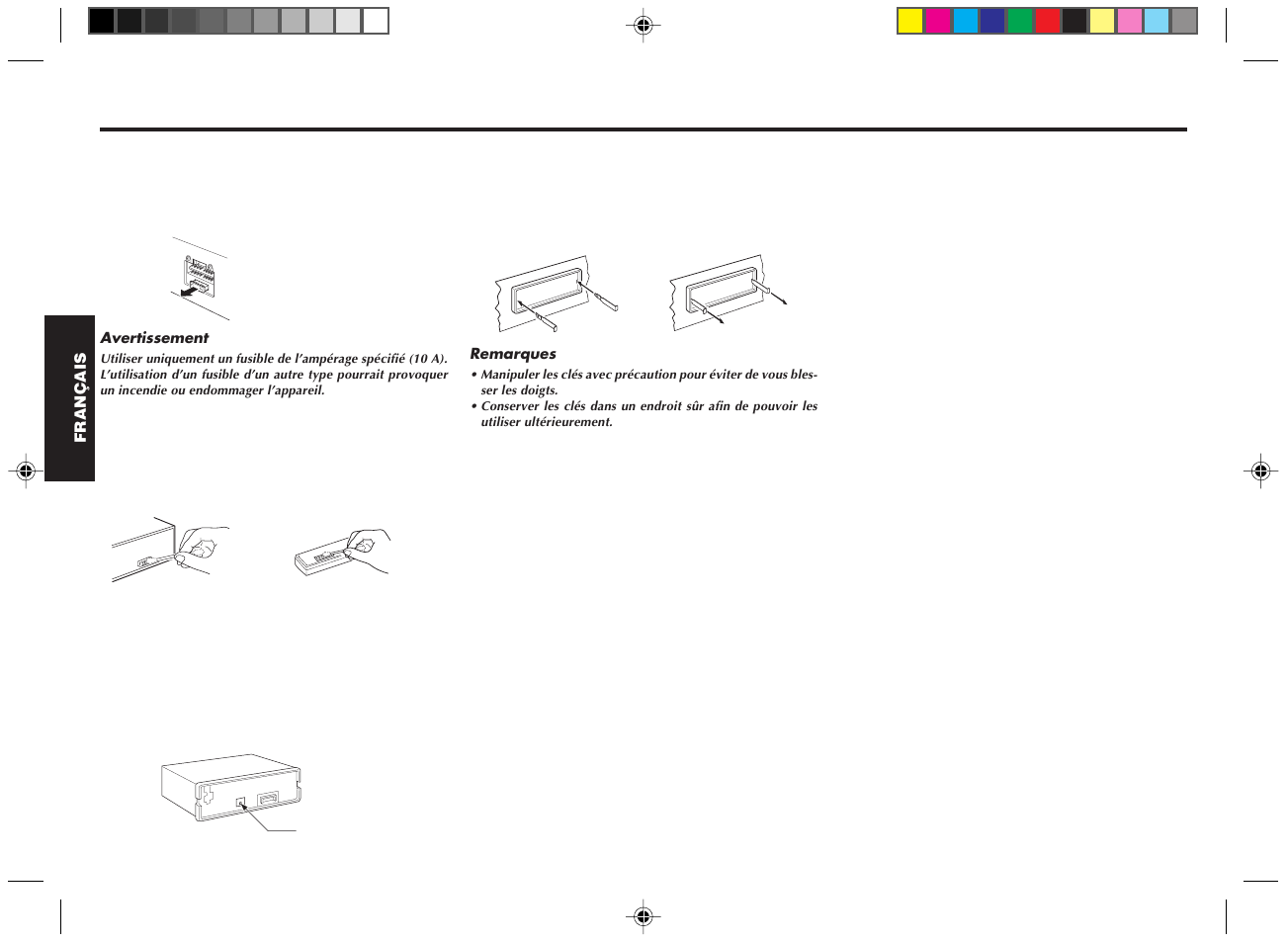 Entretien, Remplacement du fusible, Nettoyage des connecteurs | Retour aux réglages initiaux, Retrait de l’appareil | Blaupunkt RPD 550 User Manual | Page 18 / 37