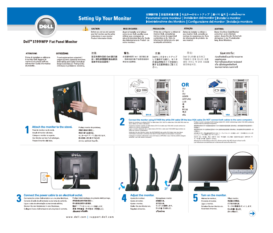 Dell S199WFP Monitor User Manual | 2 pages