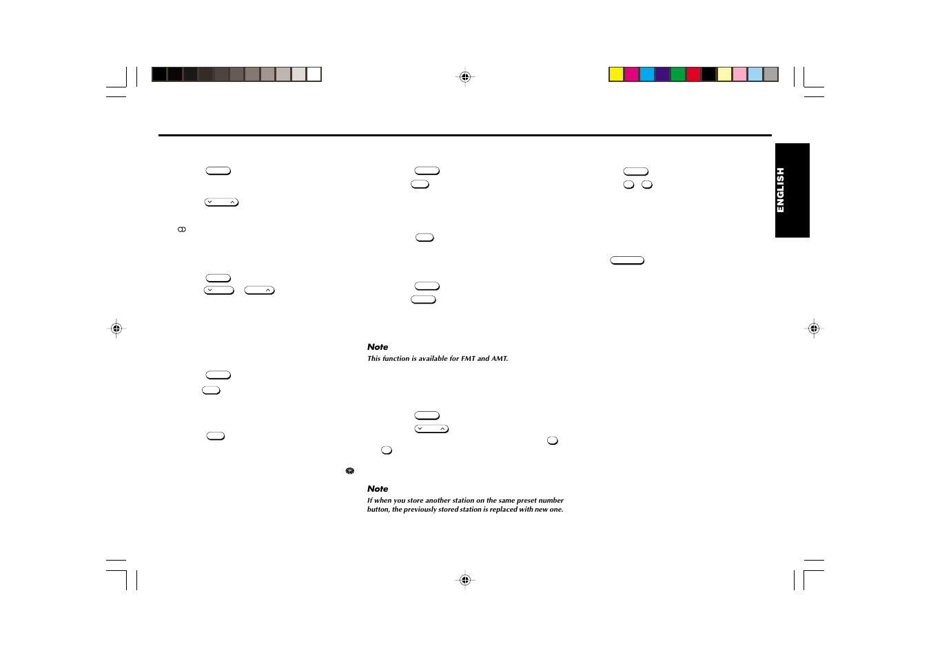 Tuning, Preset stations, Radio reception | Local/distant (lo/dx) selection, Preset scan tuning 1, Seek tuning 1, Manual tuning 1, Scan tuning 1 | Blaupunkt MP3000 User Manual | Page 10 / 25