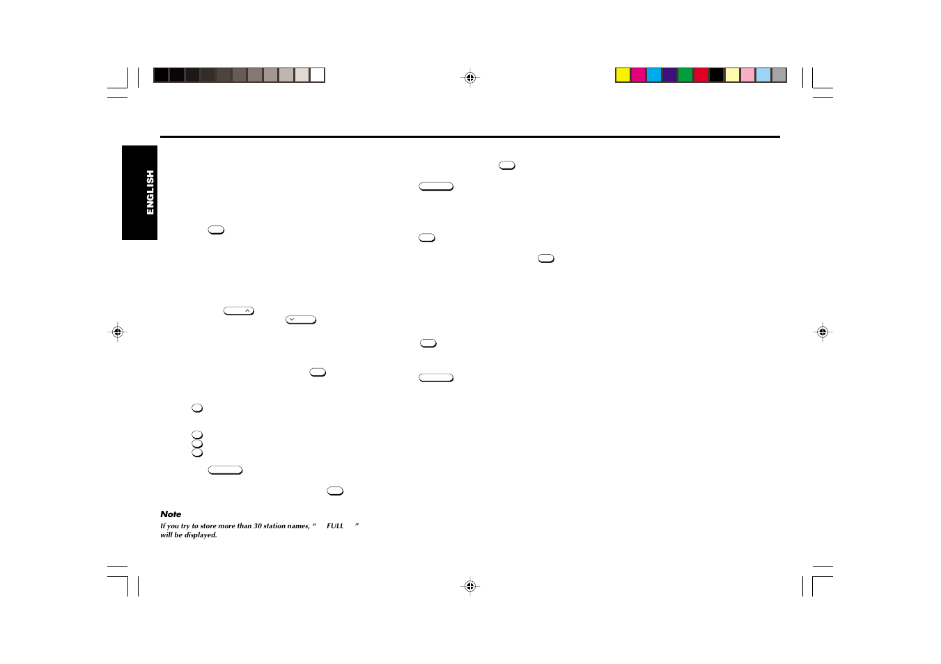 Station names, Storing the station names | Blaupunkt MP3000 User Manual | Page 11 / 25