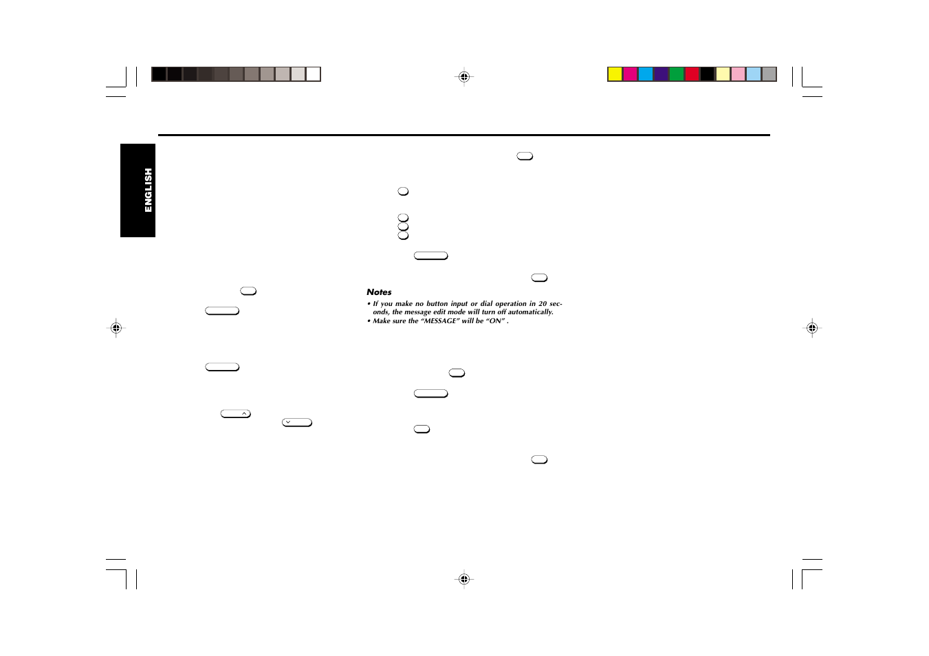 Turn on/off message edit | Blaupunkt MP3000 User Manual | Page 9 / 25