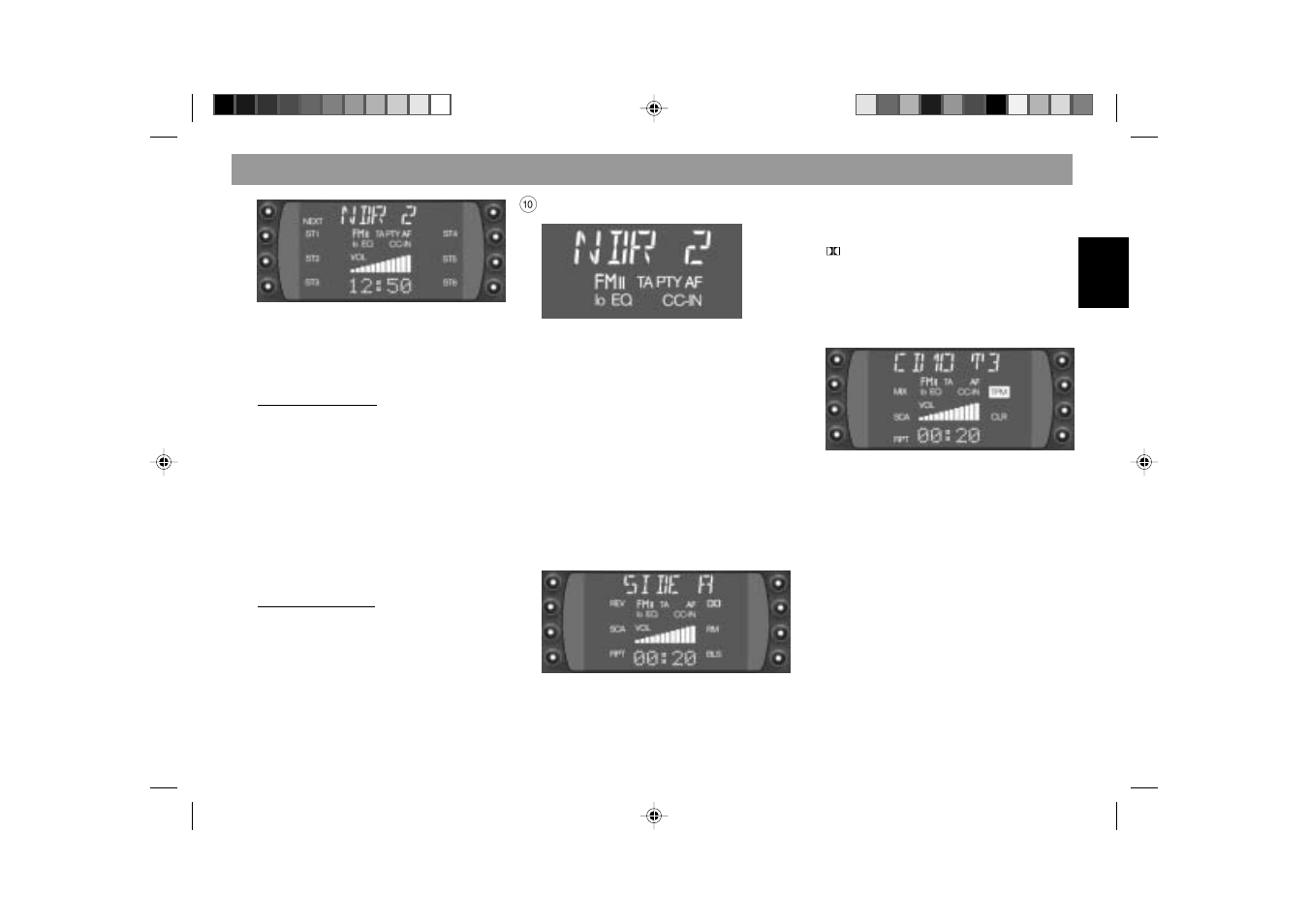 Quick reference | Blaupunkt 2000 DJ User Manual | Page 10 / 44