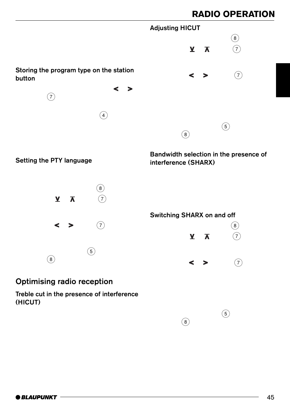 Radio operation, Optimising radio reception | Blaupunkt Denver CD70 User Manual | Page 17 / 32