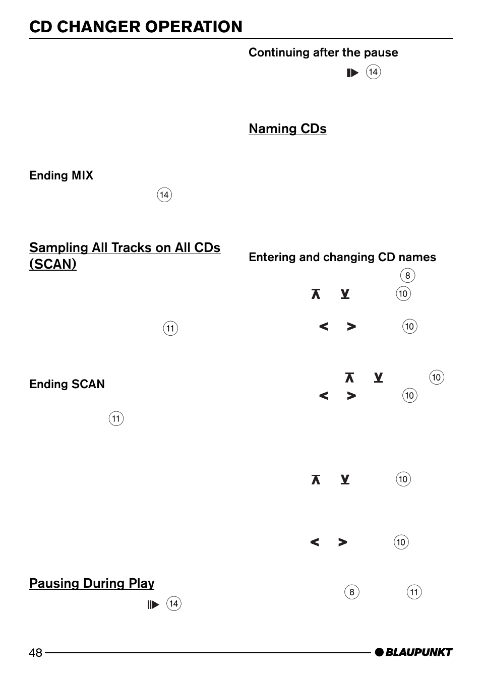 Cd changer operation | Blaupunkt PALM BEACH C51 User Manual | Page 21 / 30