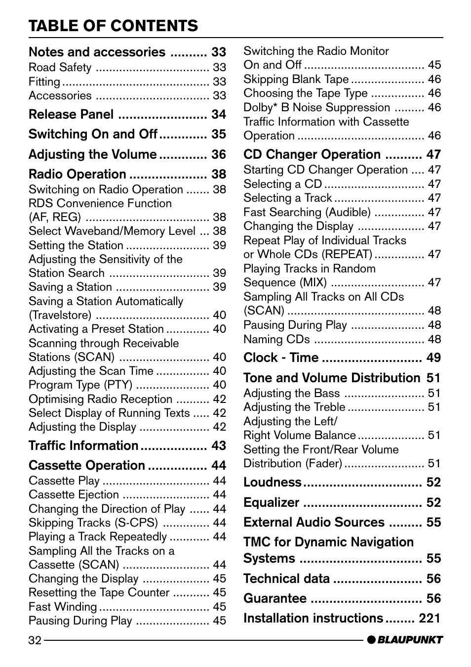 Blaupunkt PALM BEACH C51 User Manual | Page 5 / 30