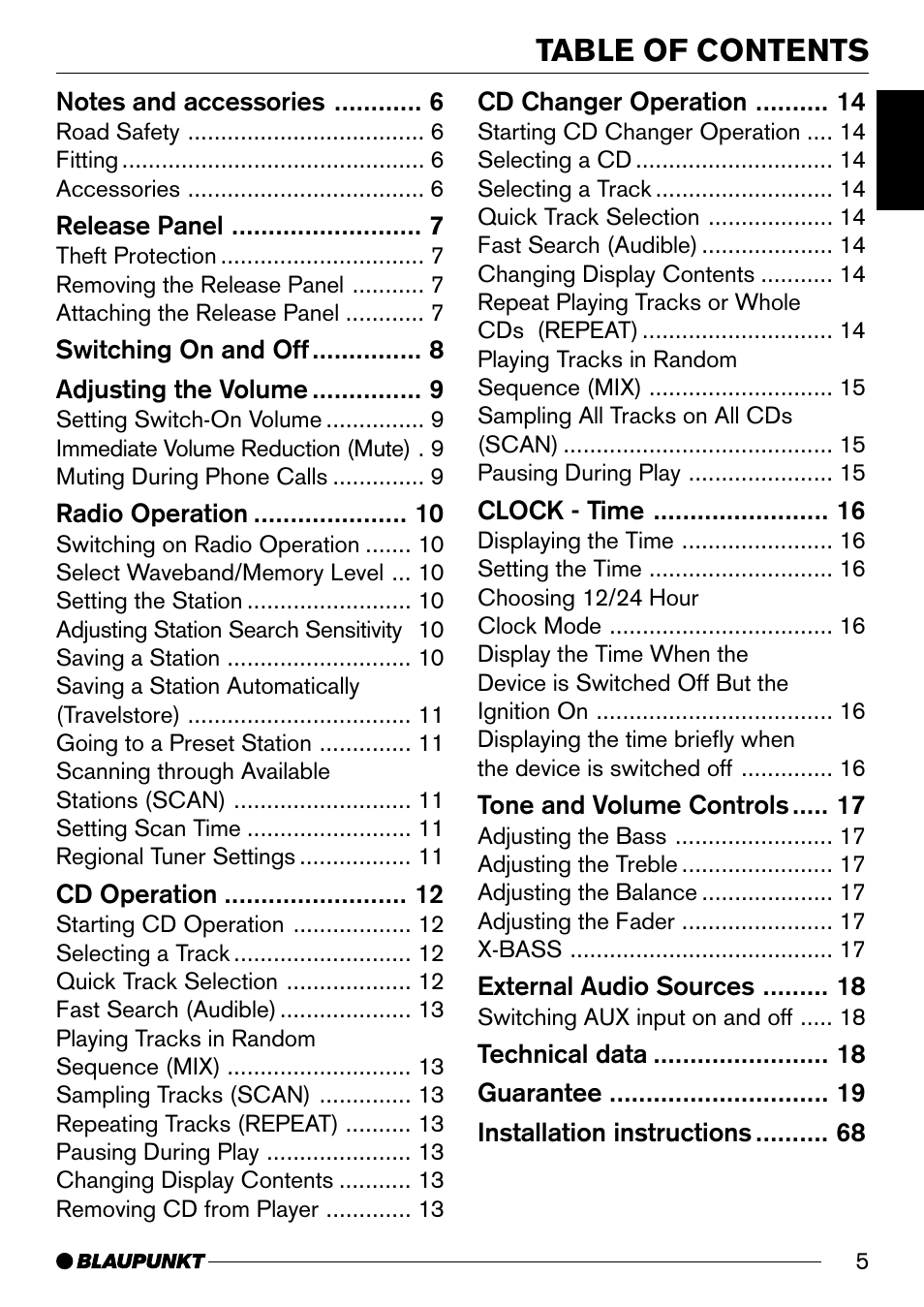 Blaupunkt CD31 User Manual | Page 4 / 19