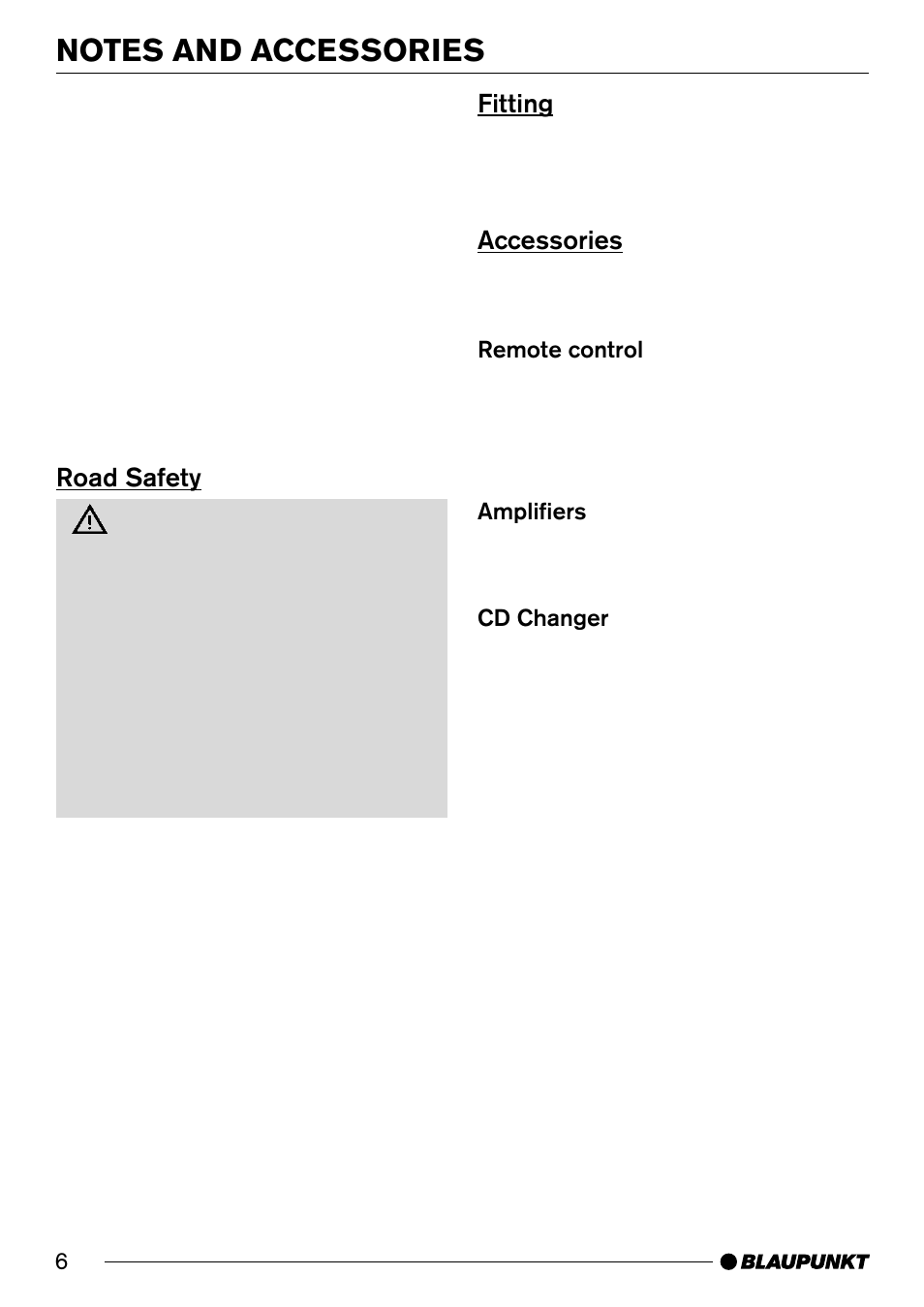 Road safety 6 | Blaupunkt CD31 User Manual | Page 5 / 19