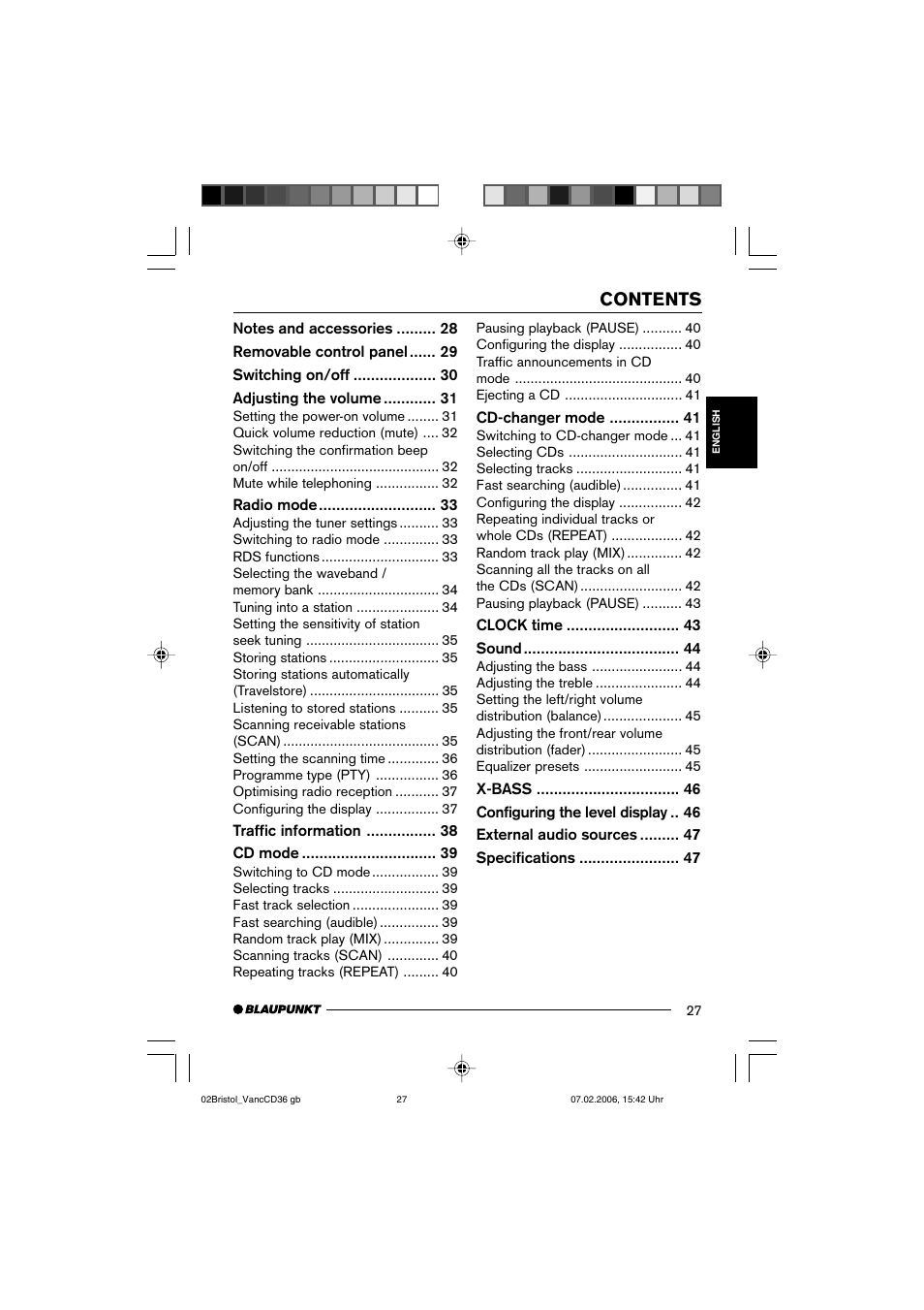 Blaupunkt BRISTOL CD36 User Manual | Page 4 / 26