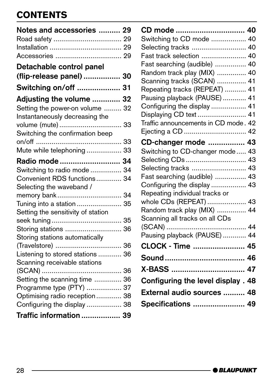 Blaupunkt PORTO CD34 7 644 176 310 User Manual | Page 5 / 27