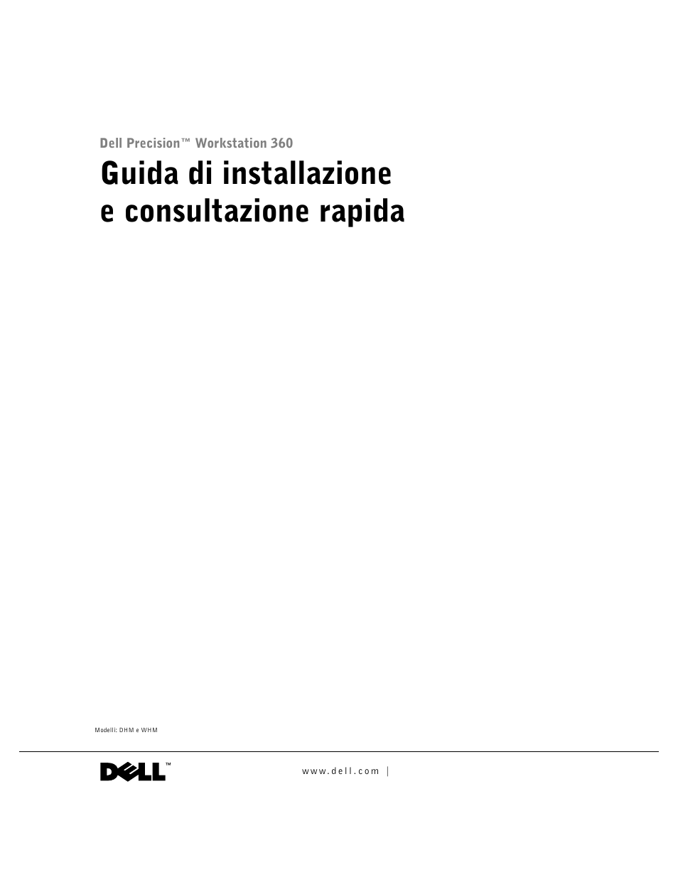 Guida di installazione e consultazione rapida | Dell Precision 360 User Manual | Page 109 / 182