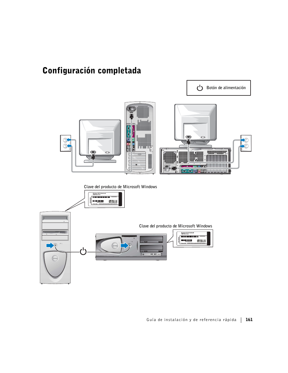 Configuración completada | Dell Precision 360 User Manual | Page 161 / 182