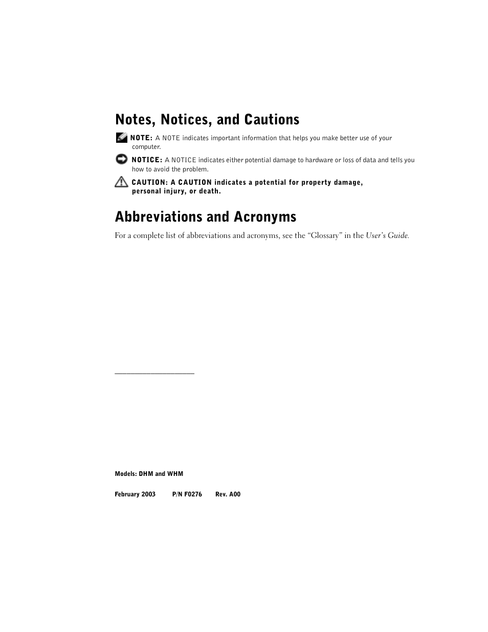 Abbreviations and acronyms | Dell Precision 360 User Manual | Page 2 / 182