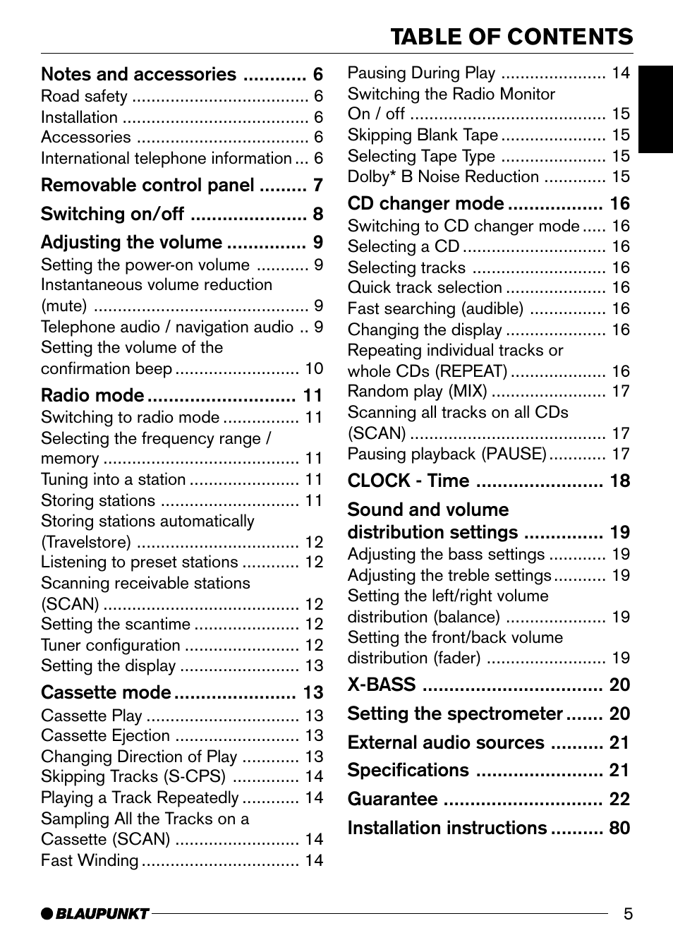 Blaupunkt C51 User Manual | Page 5 / 23
