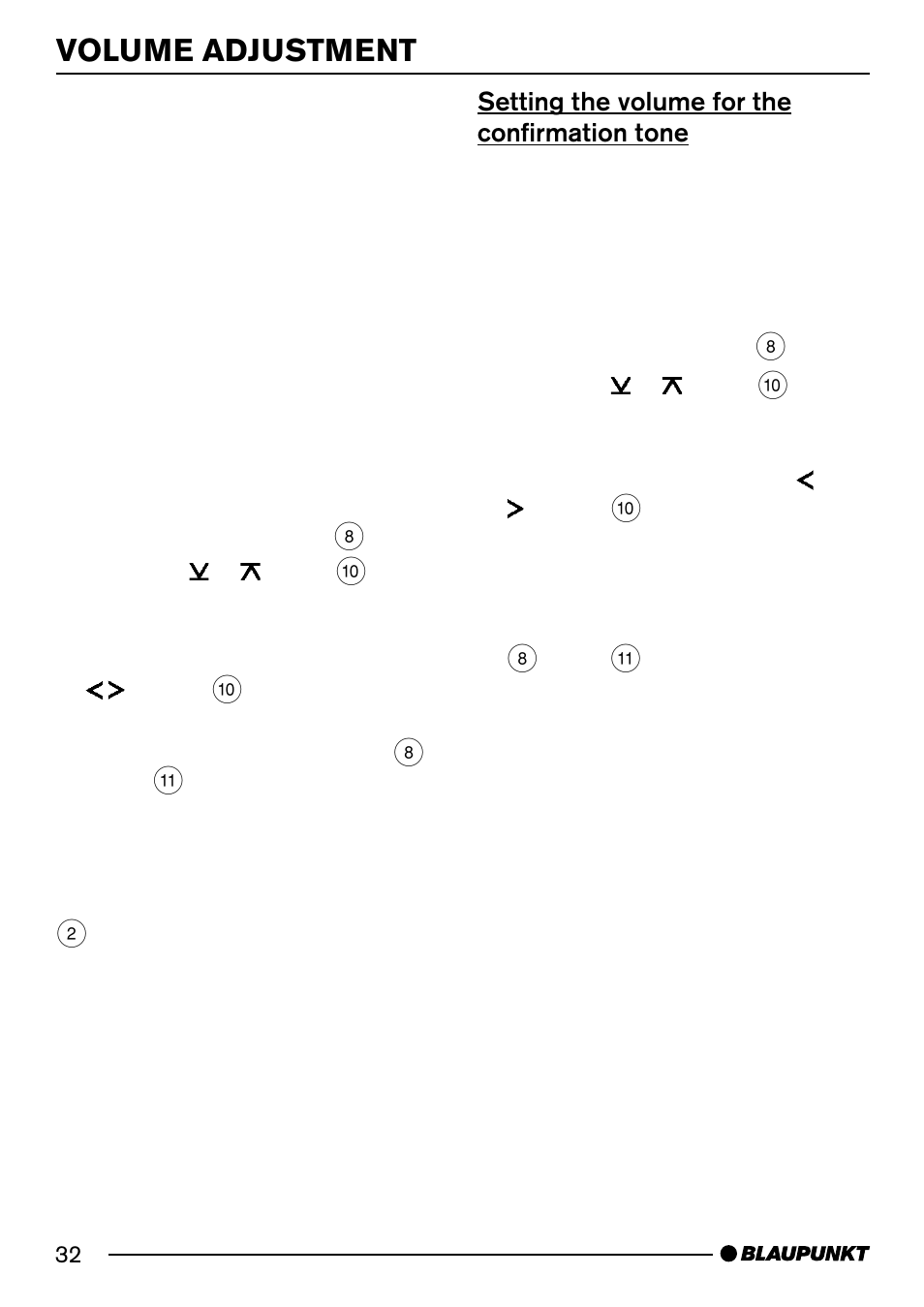 Volume adjustment | Blaupunkt DJ52 User Manual | Page 10 / 26
