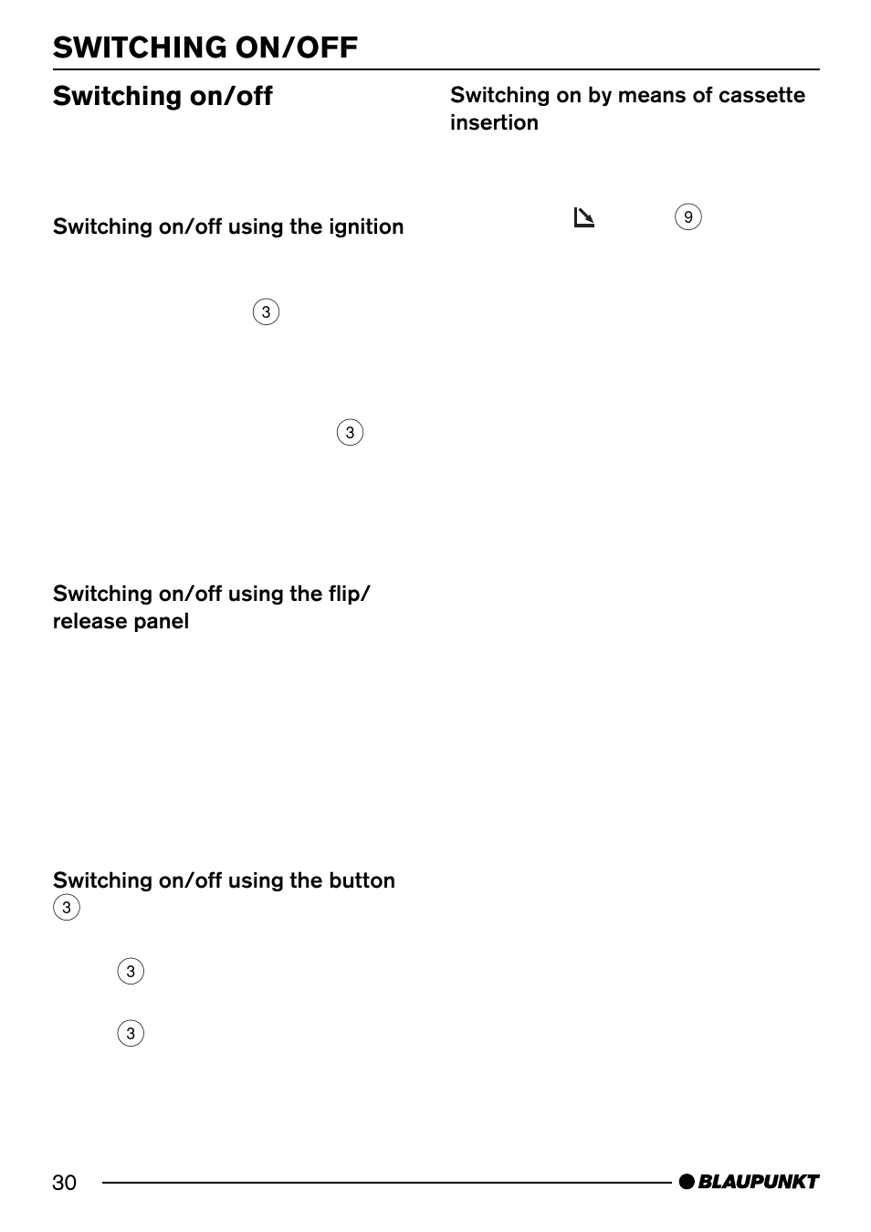Switching on/off | Blaupunkt DJ52 User Manual | Page 8 / 26