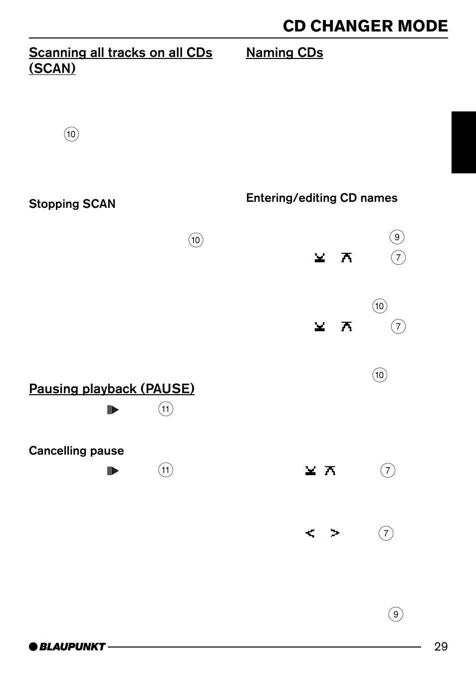 Cd changer mode | Blaupunkt MP54 User Manual | Page 29 / 43