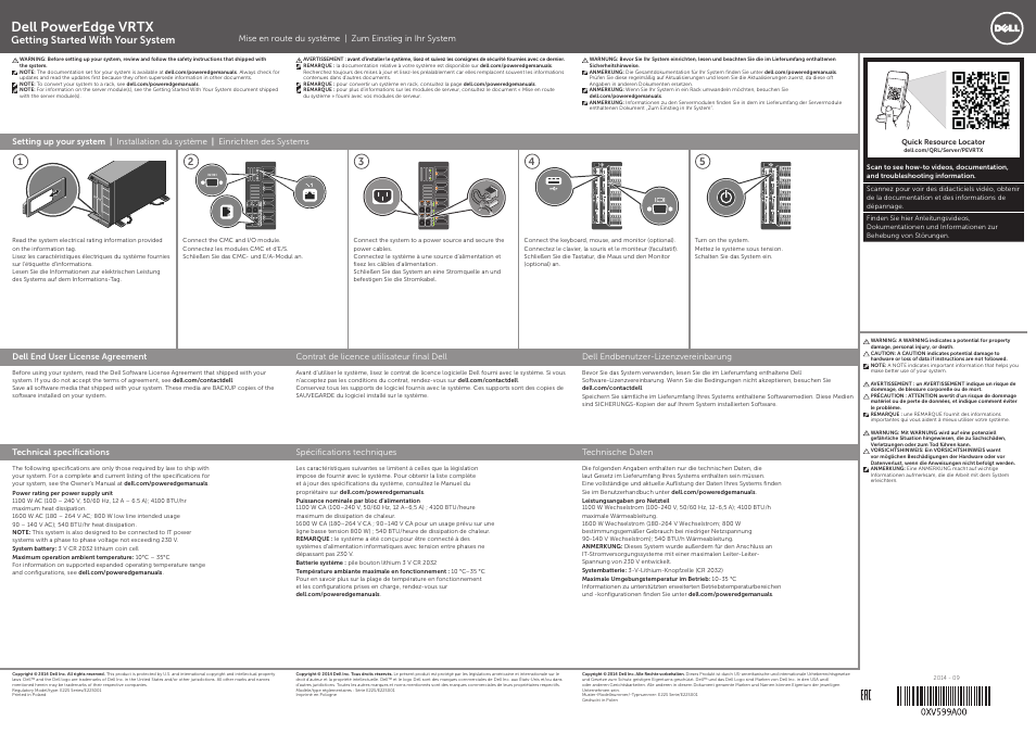Dell PowerEdge M630 (for PE VRTX) User Manual | 2 pages