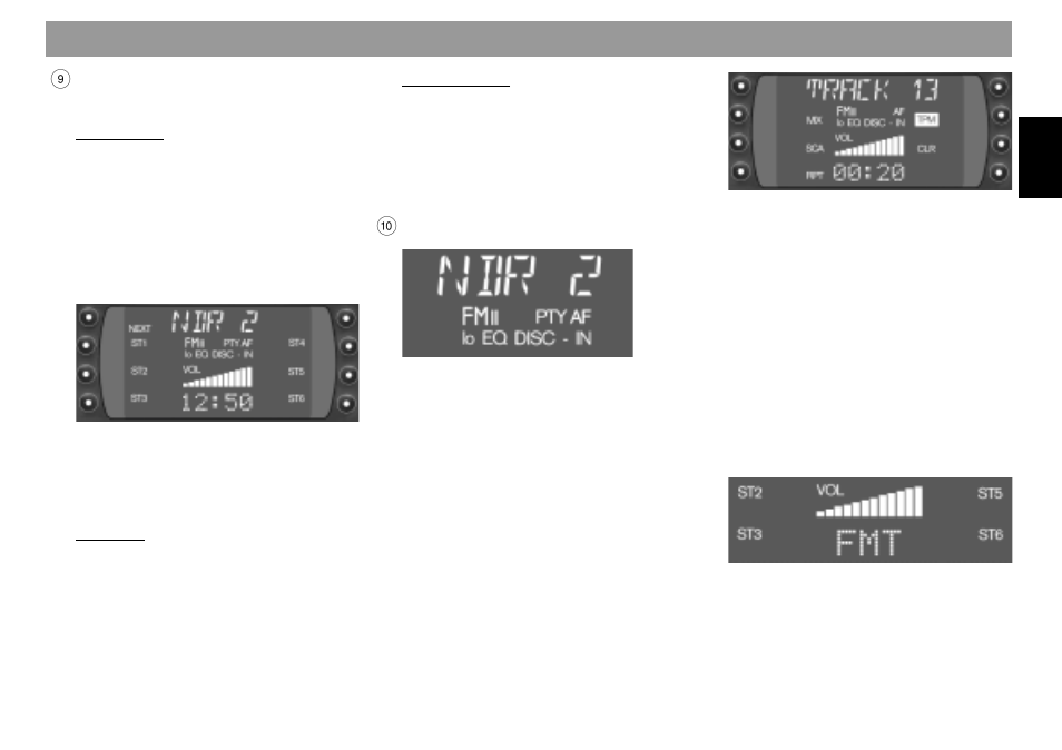 Condensed instructions | Blaupunkt RDM 169 US User Manual | Page 9 / 35