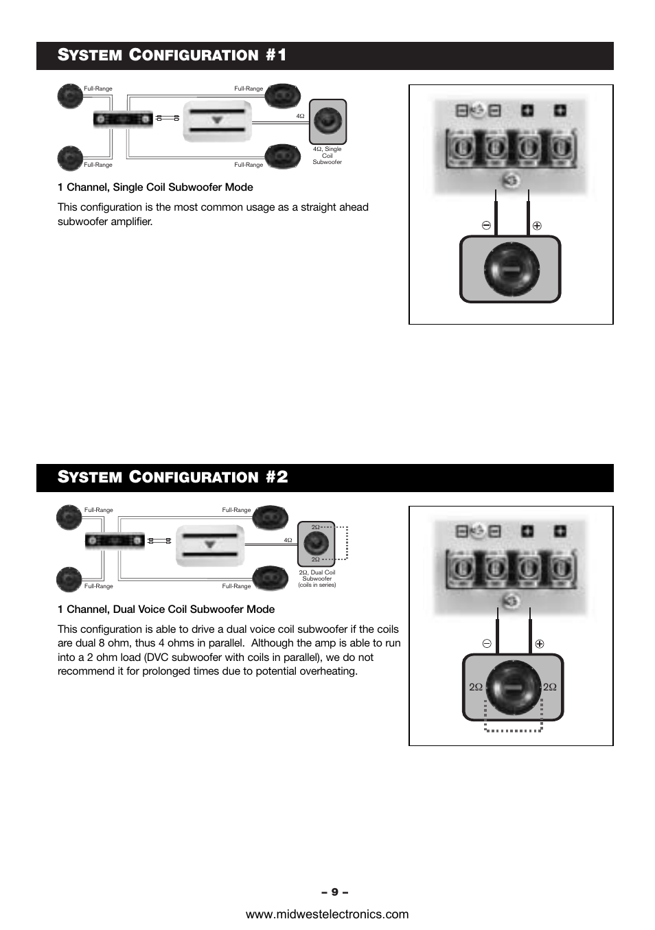 Ystem, Onfiguration | Blaupunkt VA1400 User Manual | Page 10 / 14