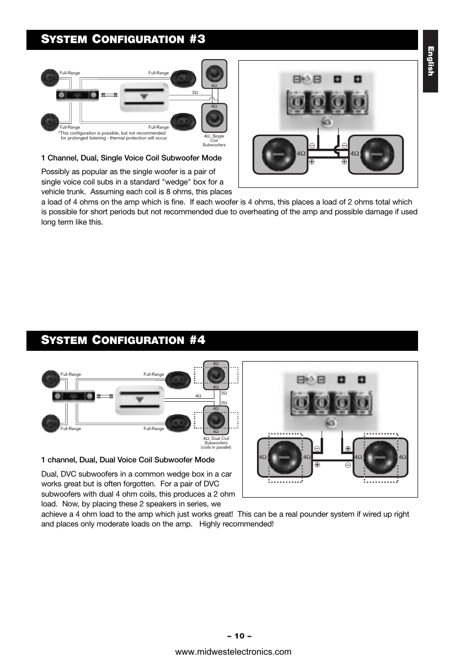 Ystem, Onfiguration | Blaupunkt VA1400 User Manual | Page 11 / 14