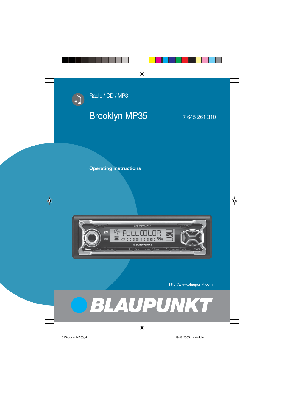 Blaupunkt BROOKLYN MP35 User Manual | 36 pages