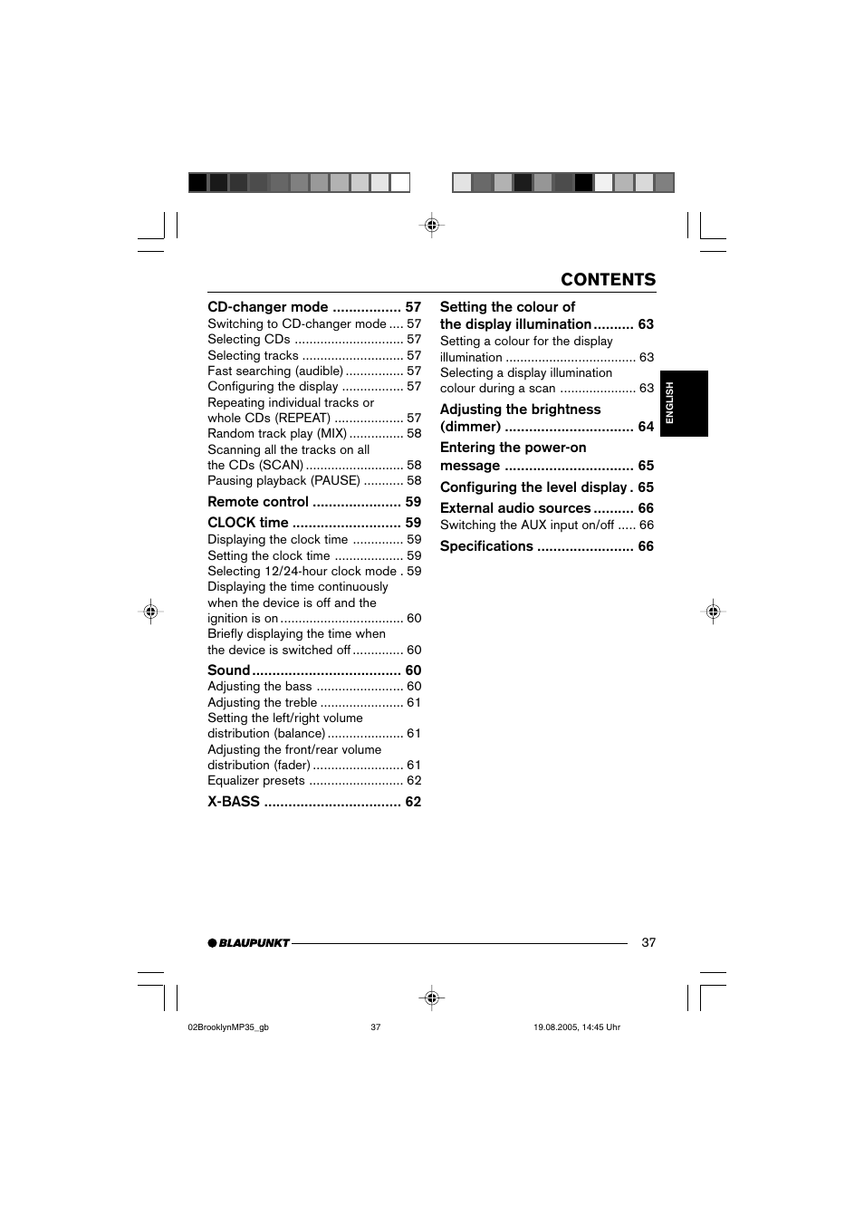 Blaupunkt BROOKLYN MP35 User Manual | Page 5 / 36