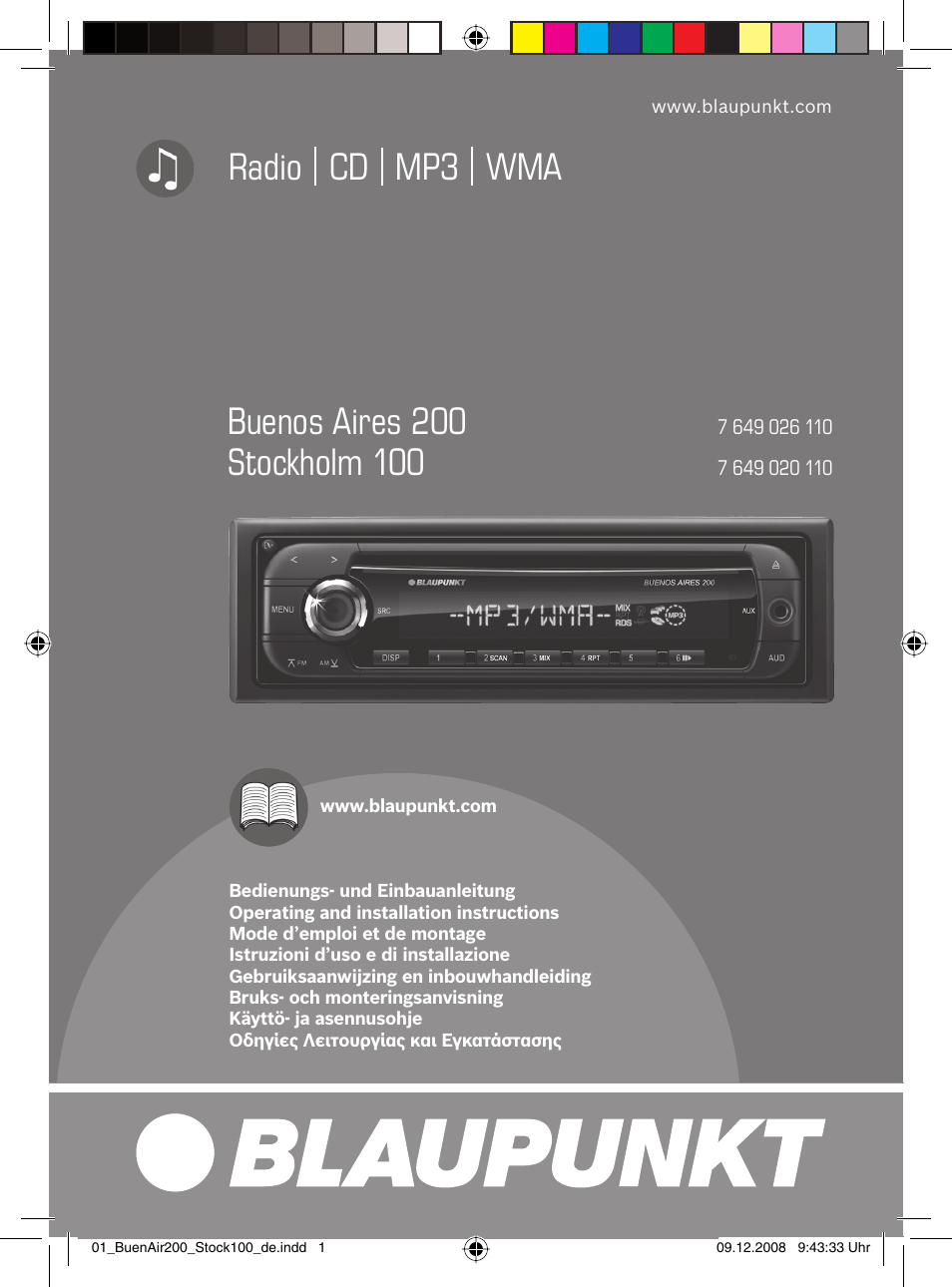 Blaupunkt BUENOS AIRES 200 7 649 020 110 User Manual | 140 pages