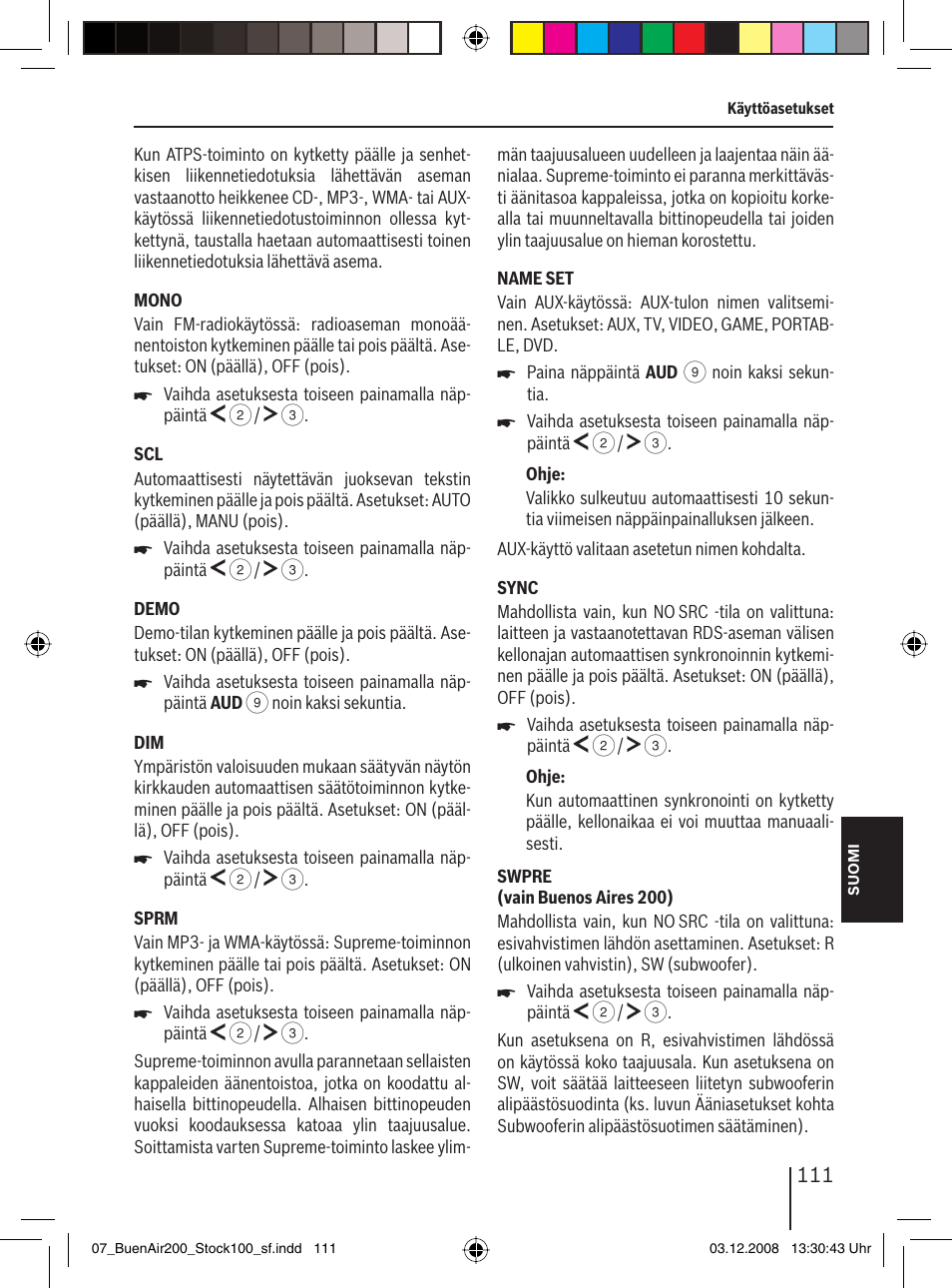 Blaupunkt BUENOS AIRES 200 7 649 020 110 User Manual | Page 111 / 140