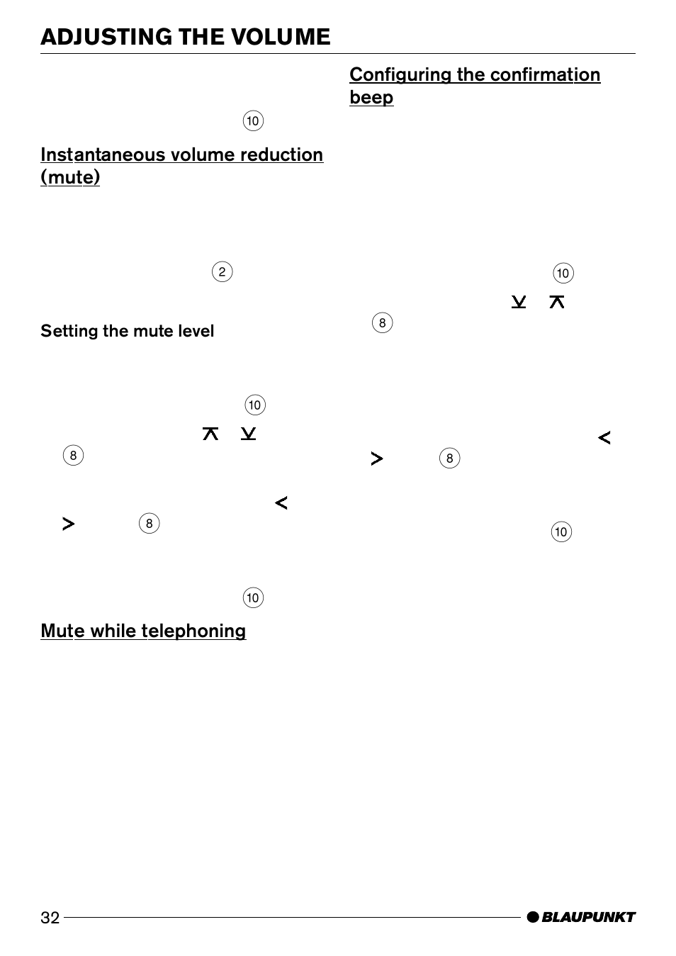 Adjusting the volume | Blaupunkt DJ32 User Manual | Page 13 / 28