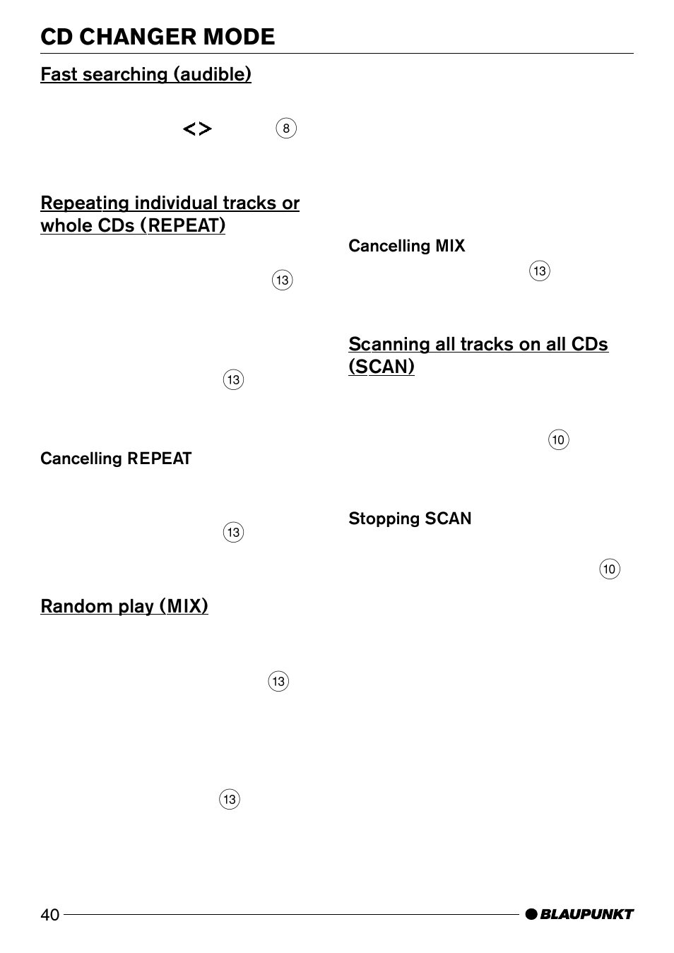 Cd changer mode | Blaupunkt DJ32 User Manual | Page 21 / 28
