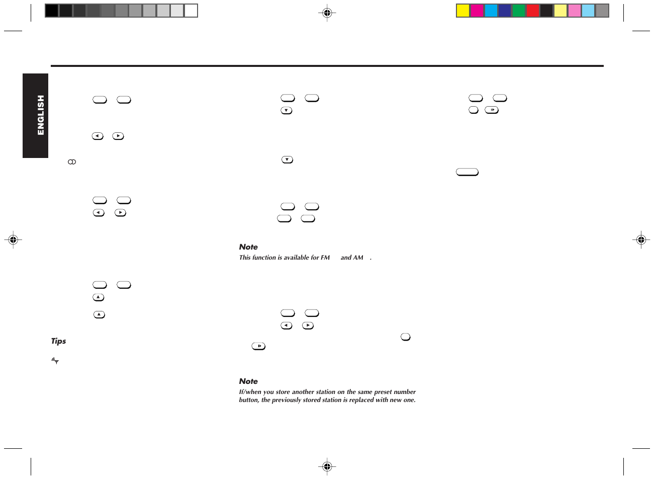 Radio reception, Seek tuning 1, Manual tuning 1 | Scan tuning 1, Preset scan tuning 1, Local/distant (lo/dx) selection | Blaupunkt RPD 545 User Manual | Page 5 / 37